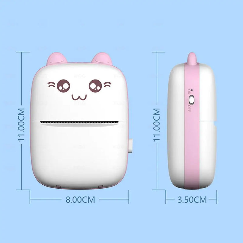 Portable Thermal Printer MINI Wirelessly BT 203dpi Photo Label Memo Wrong Question Printing With USB Cable Imprimante Portable