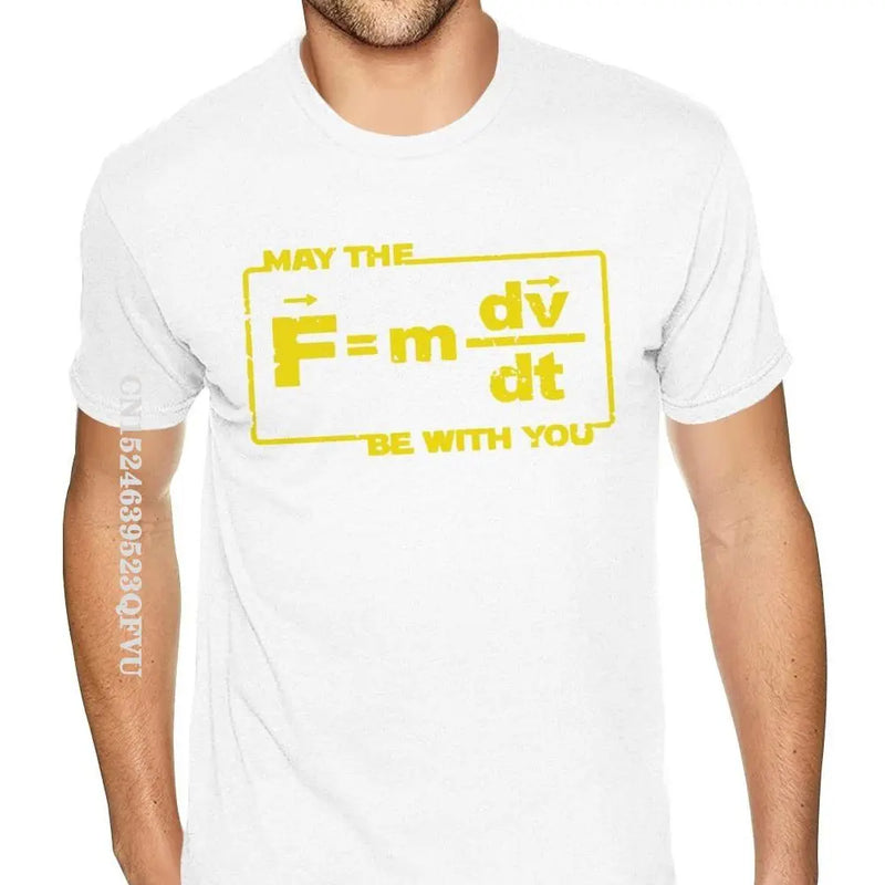 Oversized “May The Force” Star Equation T-Shirt – Funny Physics & Space Graphic Tee for Men and Women