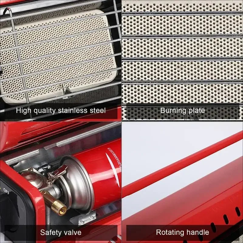 Camping Stove Gas Multifunctional Outdoor Survival Hiking Heater Household Hand Warmer for Camping Caravan Tent Fishing Heating