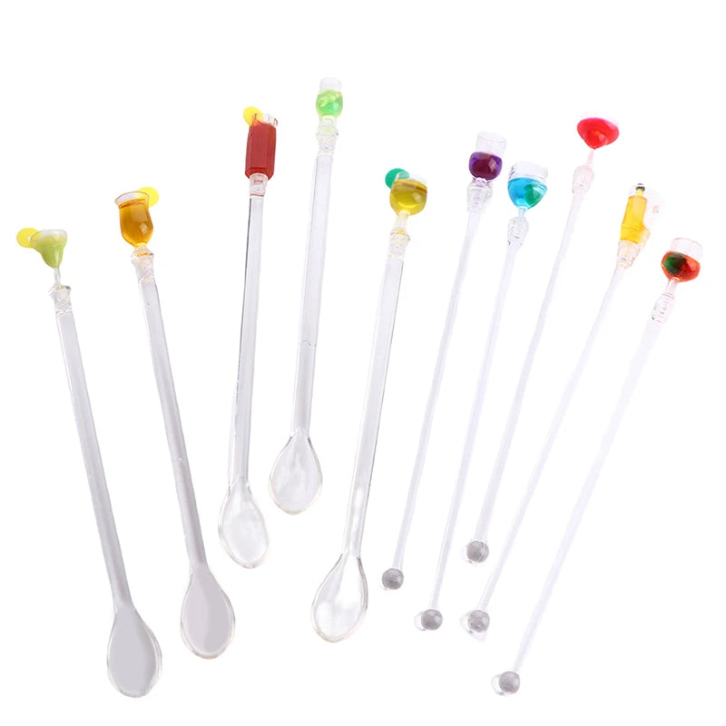 Cocktail Stirrer Drink Mixing Stick Set Acrylic Cocktail Mixer Blender Bar Supplies Swizzle Stirrer