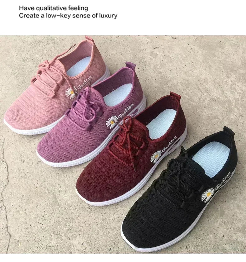 Women Sneakers Autumn New Trendy Mesh Casual Sports Running Shoes Wholesale Comfortable Lightweight Breathable Fashion Sneakers