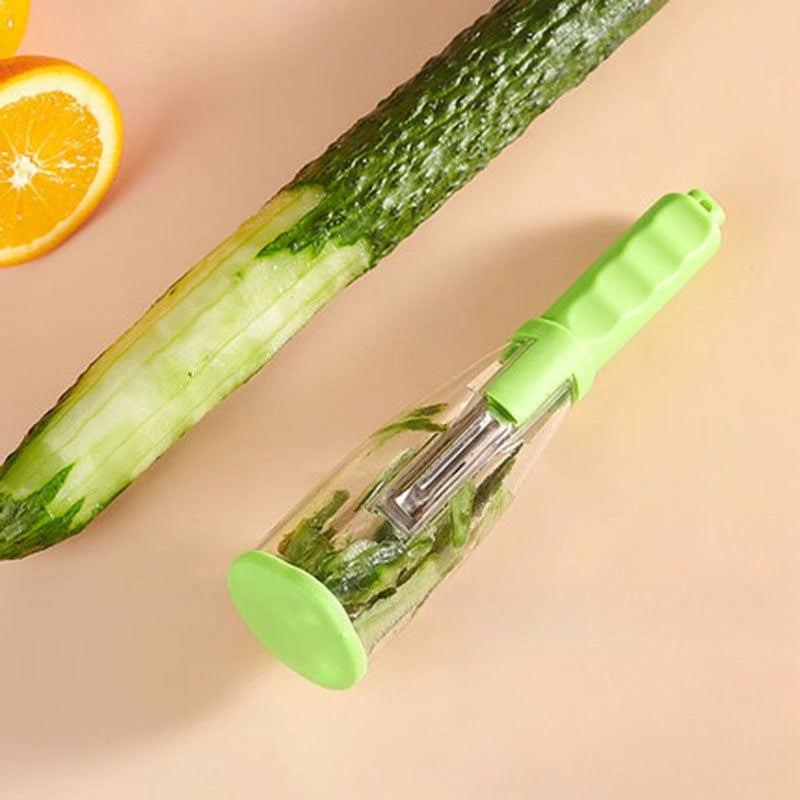 Fruit Peeler with Storage Box for Household Peeling Storage Kitchen Special Anti-splash Fruit and Vegetable Peeler