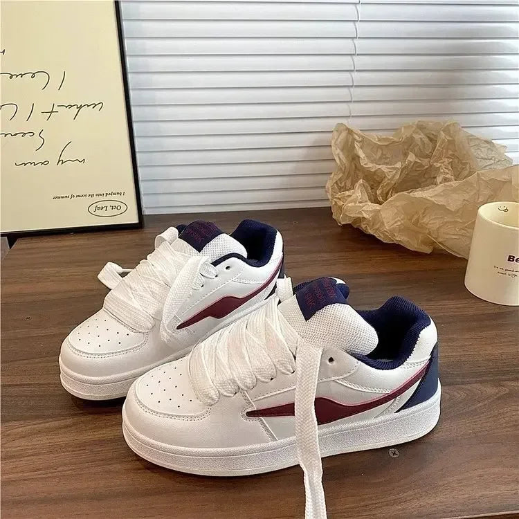 2024 Chunky LADIES Sneakers Thick Bottom Increased Ultra-Light Non-Slip Wear-Resistant Bread Casual Sneakers Vulcanized Shoes