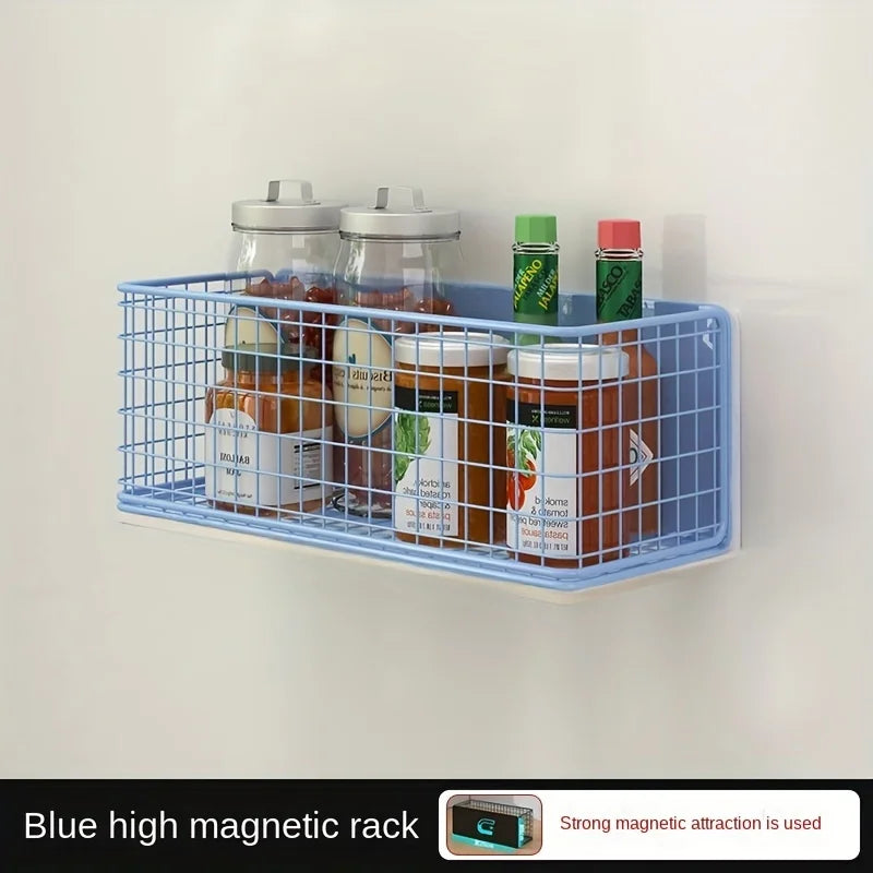 1pc Strong Magnetic Spice Rack-No-Drill,Space-Saving Kitchen Organizer for Refrigerator & Microwaves with Super Magnetic Suction