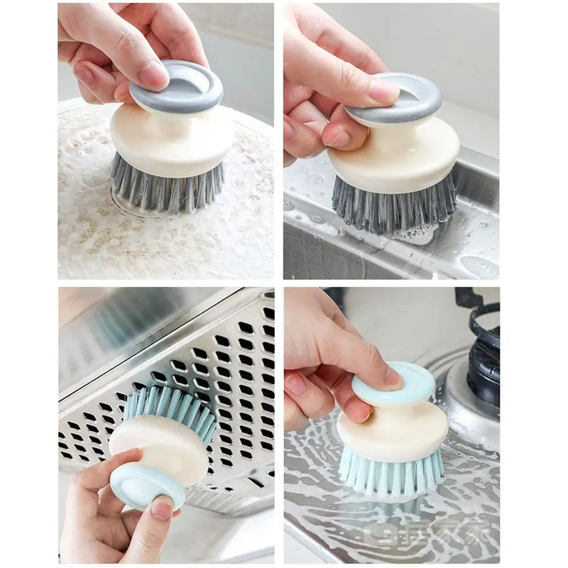 Multipurpose Dish Brush with Handle Kitchen Scrub Brushes for Cleaning Dish Scrubber with Stiff Bristles for Sink Pots Pans