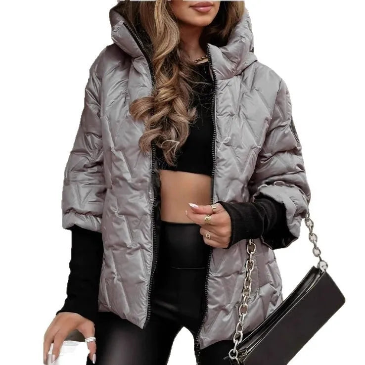 Oversized Hooded Jacket for Women – Long Sleeve Zipper Coat with Pockets for Autumn & Winter