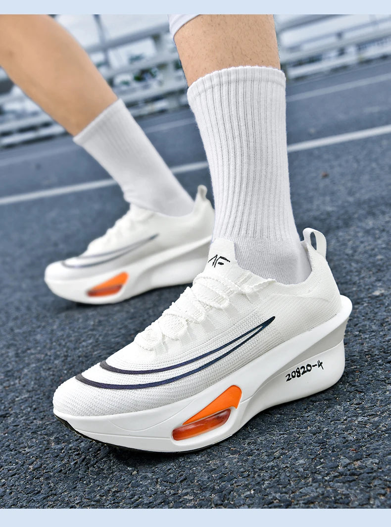 Casual Sneakers Air Cushion Running Shoes Jogging Marathon Men Sports Breathable Lightweight Comfortable Nonskid Leisure Sneaker