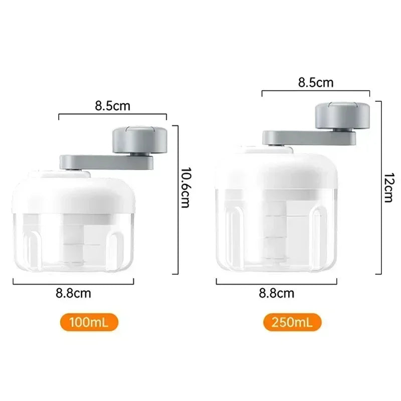 Multifunctional Vegetable Chopper Small Food Processor Manual Hand-Cranked Food Chopper Mincer Tool Garlic Kitchen Items