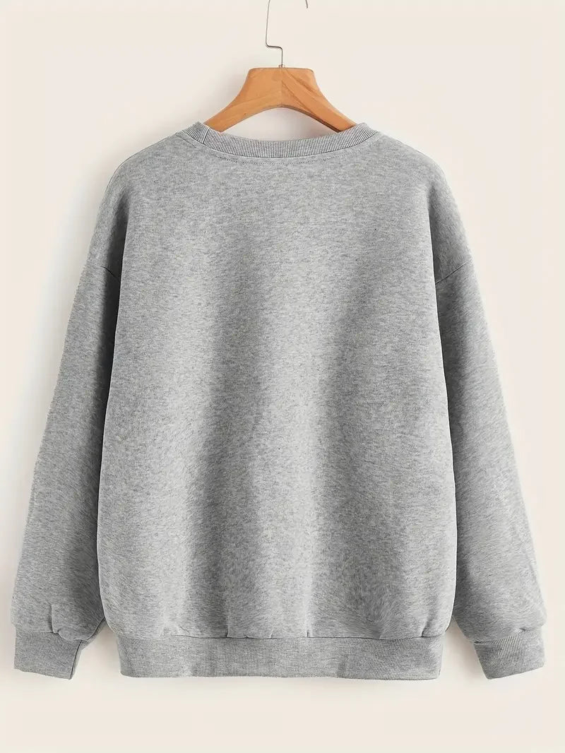 Women’s Oversized Pullover Hoodie – Loose Cotton Fleece Sweatshirt for Autumn & Winter