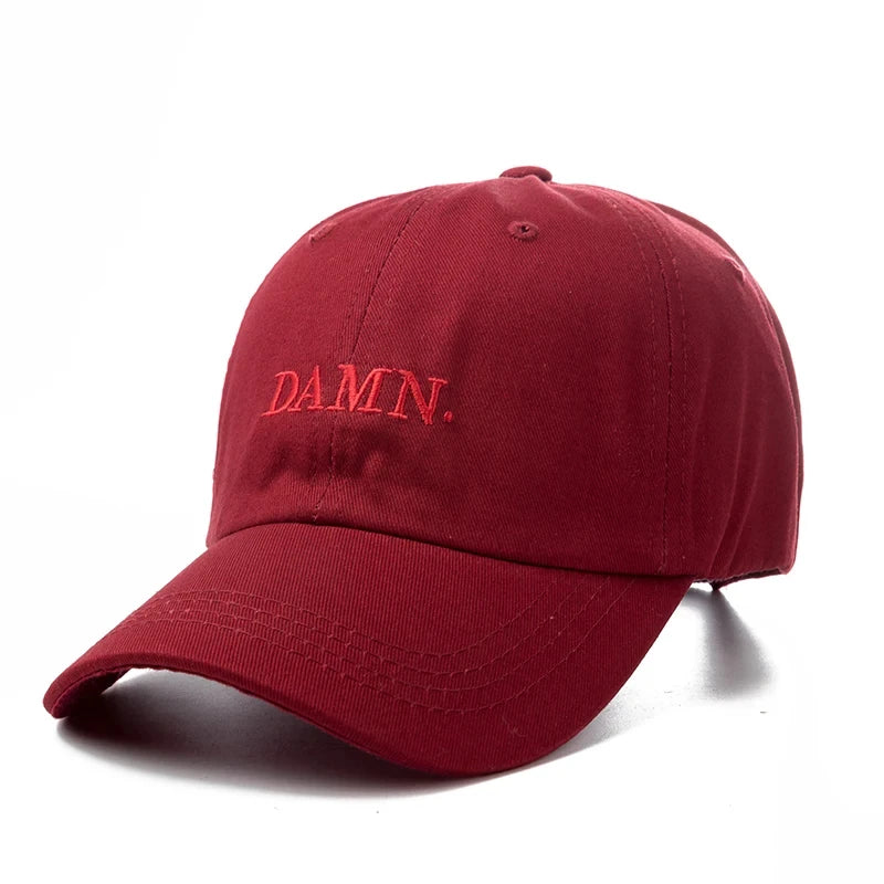 Tatiana Haven DAMN Embroidered Baseball Cap – Unisex Hip Hop Cotton Hat with Adjustable Strap