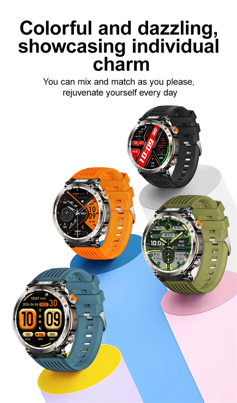 LIGE 600mAh Battery Smart Watch Men 1.7&