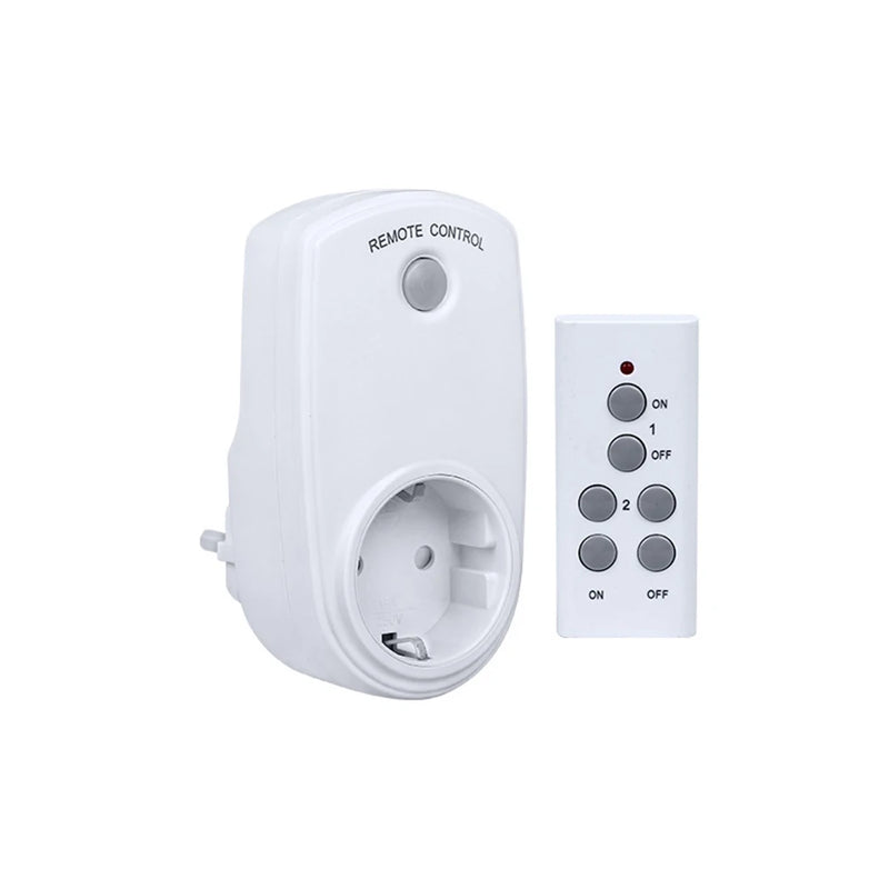 Wireless Smart Remote Control Socket Plug Power Outlet Light Switch Plug Socket Power Outlet Socket EU Plug with Remote Control