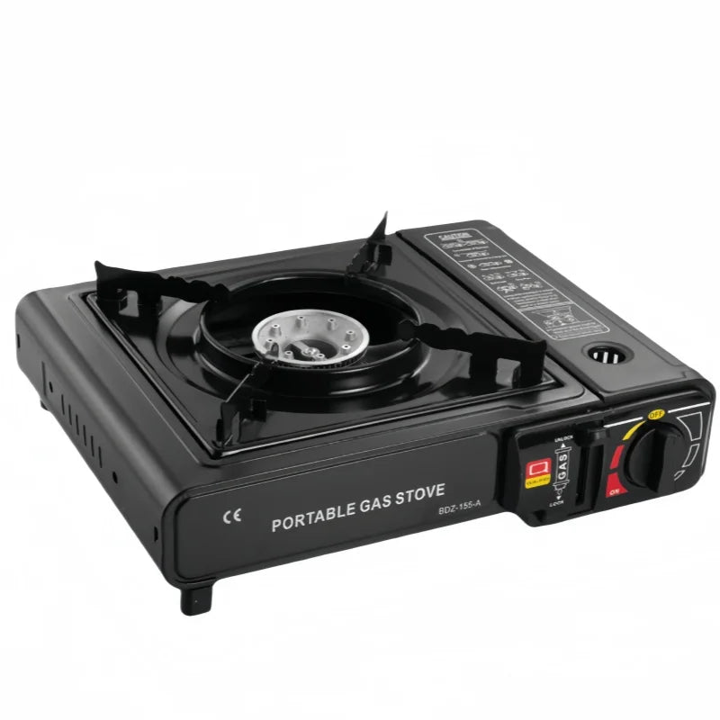 Portable chimney-style stove, suitable for outdoor barbecuing, camping and family gatherings. Multi-functional compact cooking