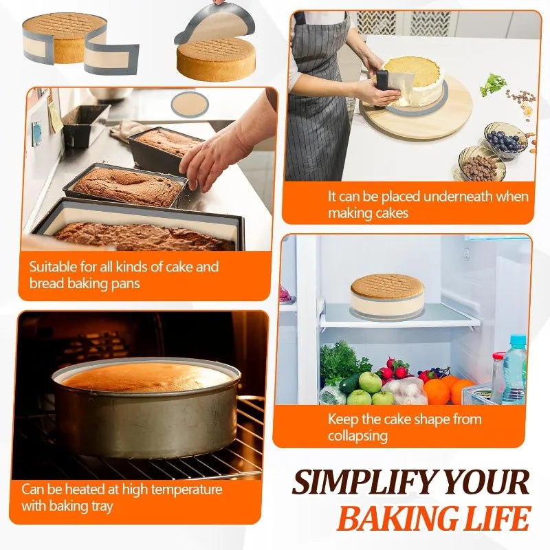 Silicone Round Baking Mat Air Fryer Oven Baking Sheets Non-Stick Baking Liners Reusable Bake Dish for Cake Pizza Pastry Cookie
