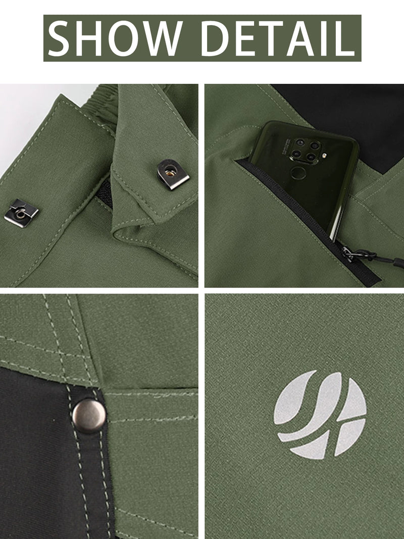 Gym Shorts Man Mountain Bike Shorts Stretch MTB Shorts Quick Dry with Zipper Pocket Suitable for Running，Hiking，Camping