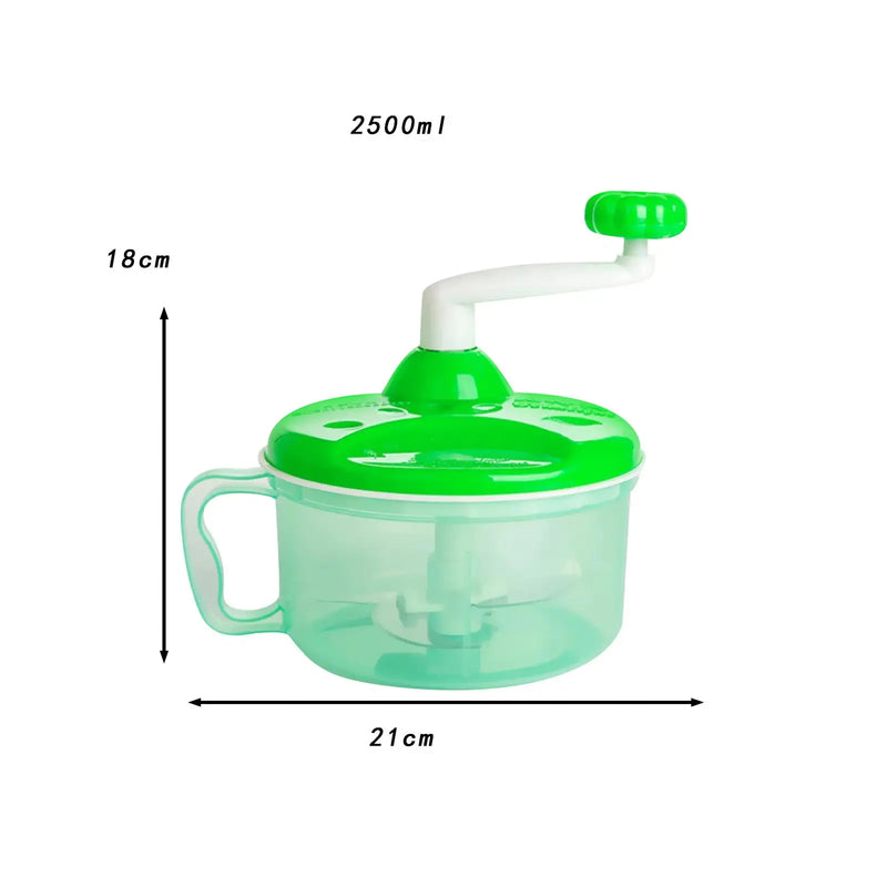 Manual Food Processor Multifunctional Meat Mixer Blender Practical Hand Power Food Chopper for Meat Salad Nuts Lettuce Puree