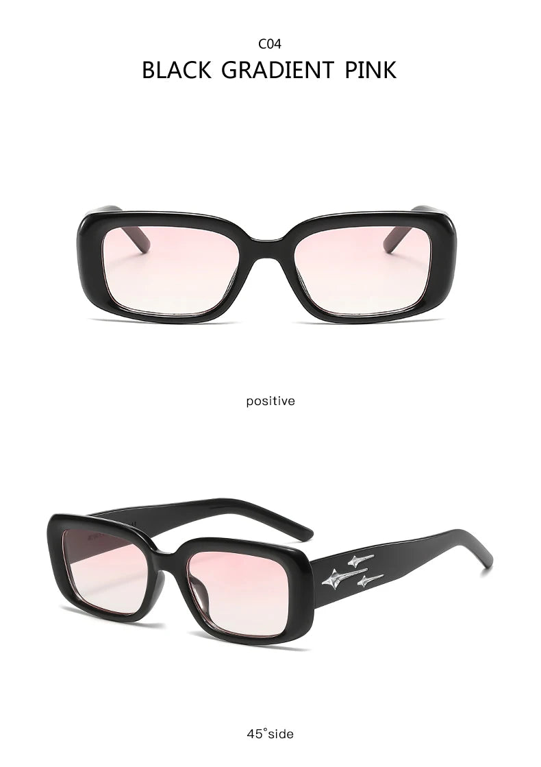 Retro Y2K Style Small Square Sunglasses Women kitten Eye Sunglasses Fashion Colorful Mirror Goggles Men Punk Sports Suns Glasses