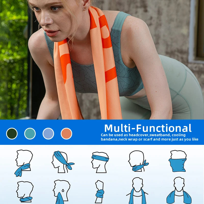 1-Pack Cooling Sports Towel - Soft, Breathable & Sweat-Absorbing, Printed Design for Outdoor Workouts & Exercise