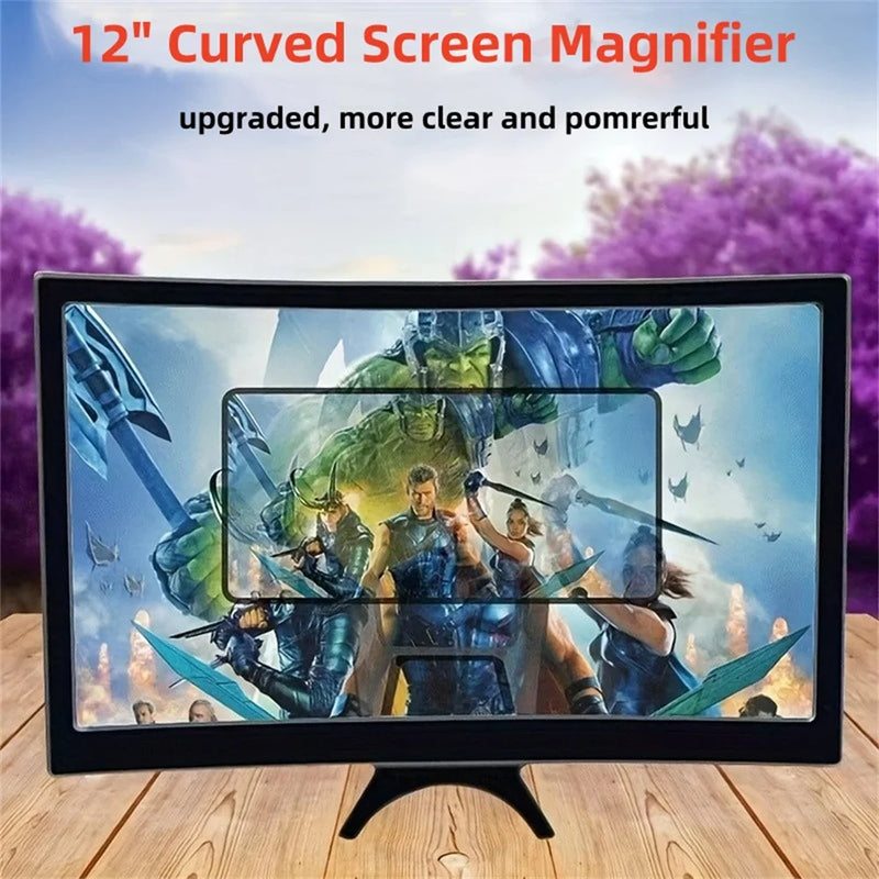 12 Inch Mobile Phone Screen Amplifier 3D Magnifying Glass Stand Magnifier HD Video Amplifier Phone Stand Enlarged Screen Bracket