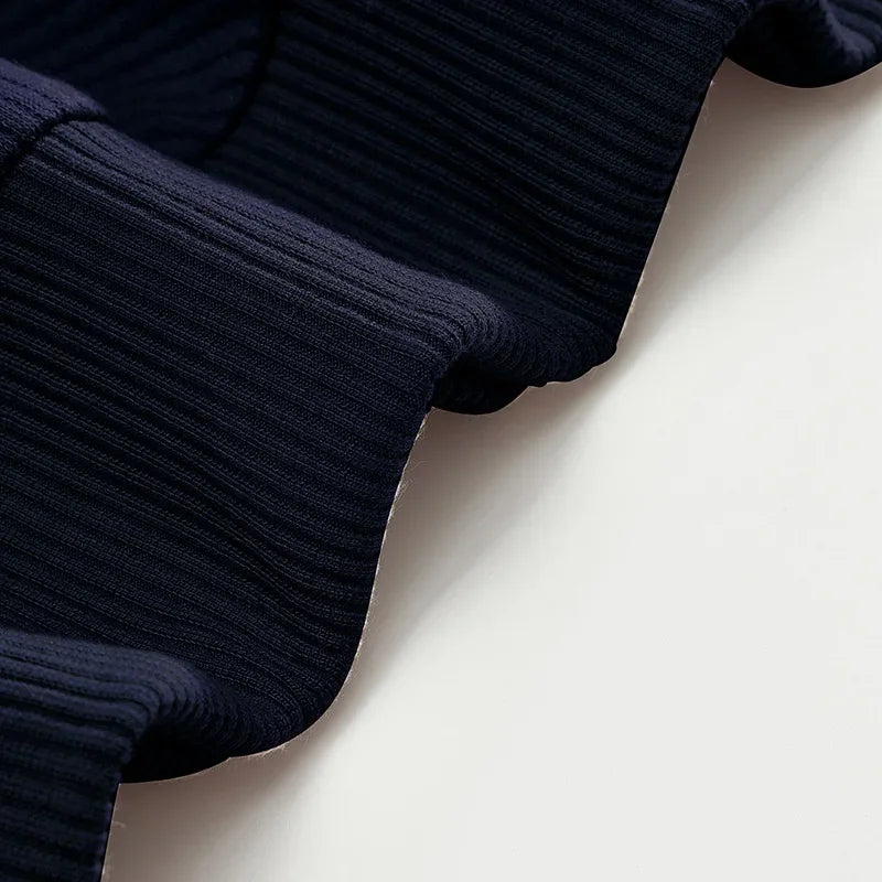 Men’s Zipper Polo Sweatshirt – Turn-Down Collar Long Sleeve Pullover for Autumn and Winter