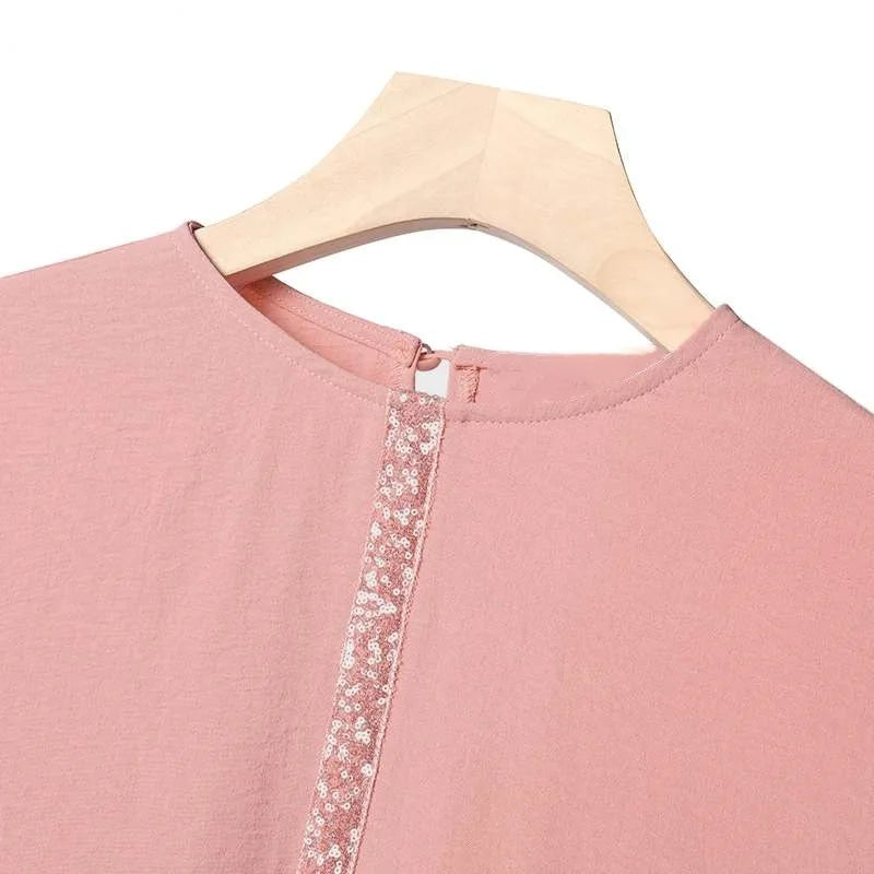 Casual Muslim Dress for Women Blouse 2 Piece Set Long Sleeve Shirt Wide Leg Pant Suits Saudi Arabic Dubai Dresses Autumn 2023