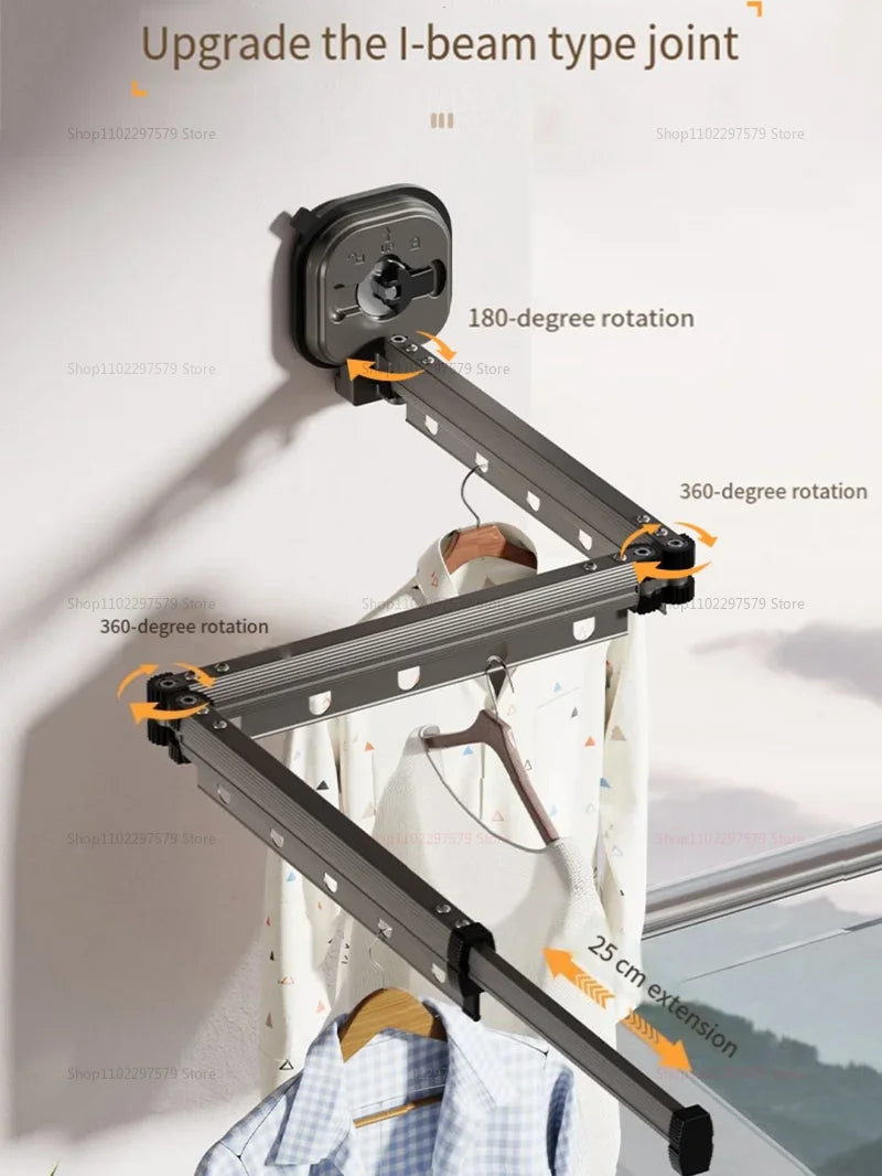 Retractable Clothes Drying Rack,Space-Saver,Collapsible Drying Racks for Laundry Room,Wall Mounted Clothes Hanger Rack