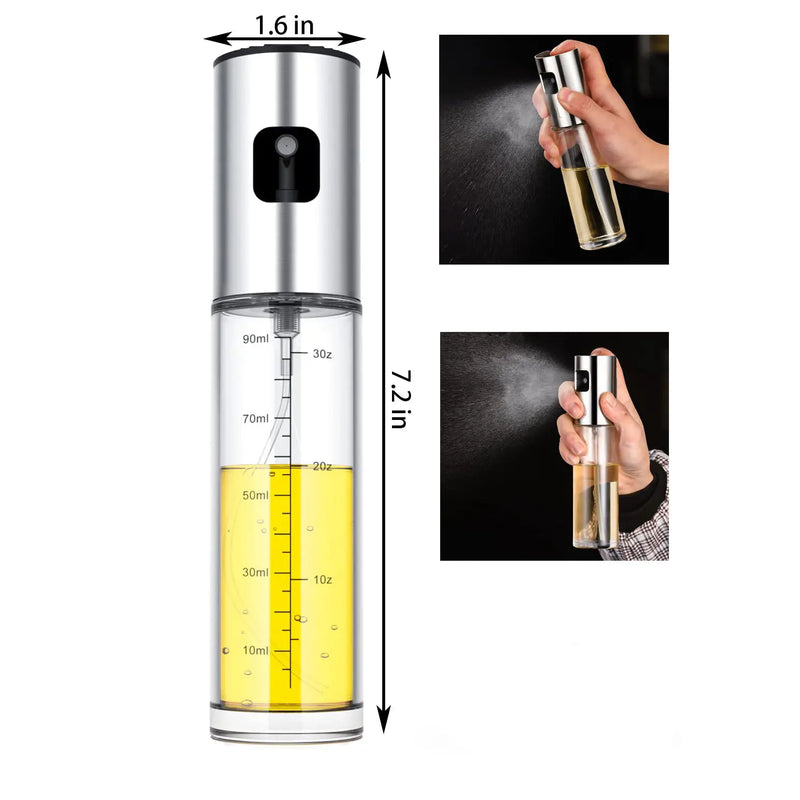 Olive Oil Spray Bottle With Funnel 100ml Olive Oil Mister Sprayer Dispenser Bottle for Cooking Kitchen Essentials Accessories