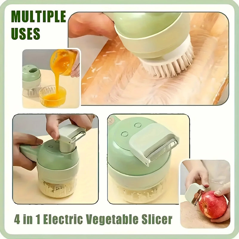 Portable Electric Vegetable Chopper Mini Food Processor Fruit Garlic Masher Cutter Slicer Kitchen Gadgets