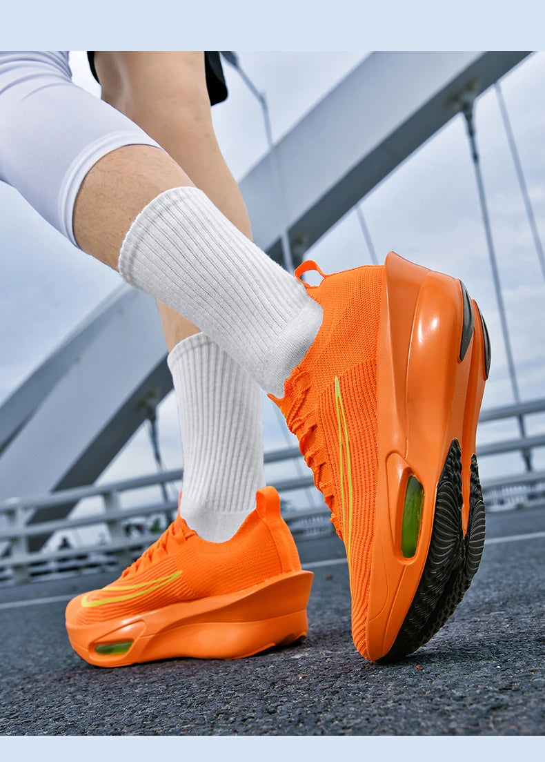 Casual Sneakers Air Cushion Running Shoes Jogging Marathon Men Sports Breathable Lightweight Comfortable Nonskid Leisure Sneaker