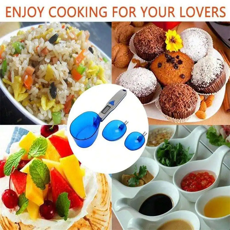 Electronic Digital Kitchen Scale With 3 Measuring Spoons Food Scale For Portioning Milk Flour Spices Medicine 300gram/0.1gram