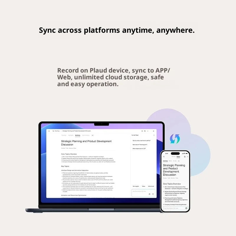 Plaud Note AI Minutes Device AI-Powered Meeting Summary from Voice Recorder Transcription  Dual Recording Mode lightweight 64GB
