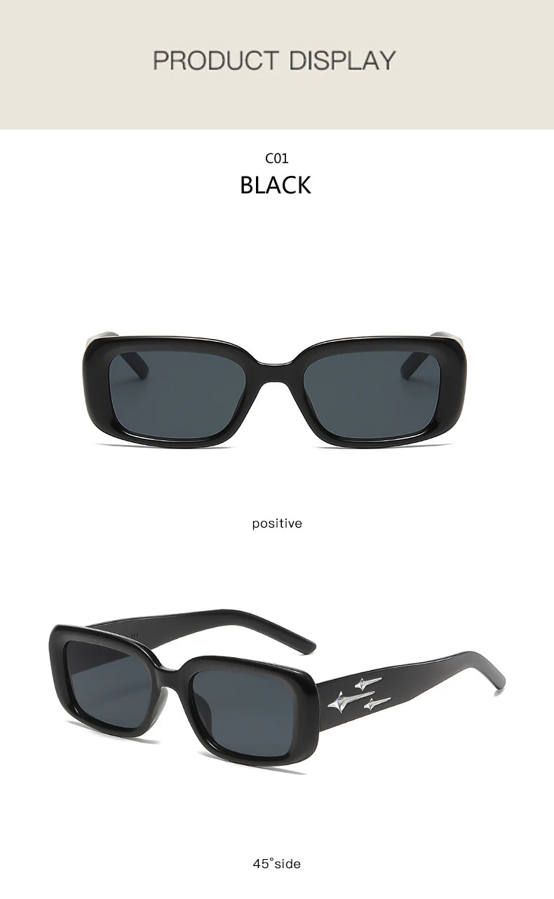 Retro Y2K Style Small Square Sunglasses Women kitten Eye Sunglasses Fashion Colorful Mirror Goggles Men Punk Sports Suns Glasses