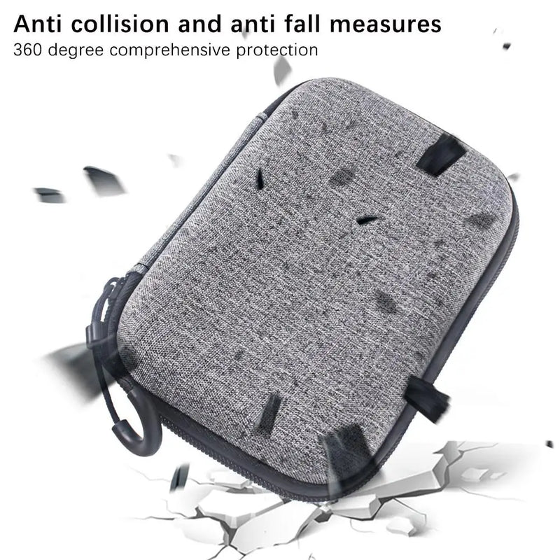 Carrying Case for PLAUD NotePin Voice Recorder Carrying Bag for PLAUD NotePin AI Voice Recorder Nylon Zipper Storage Bag Gray