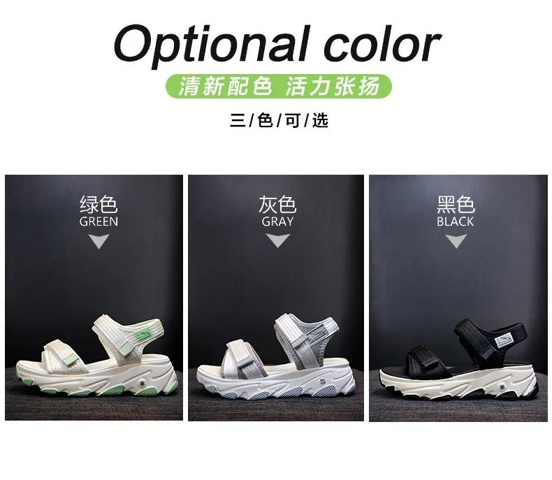 Sandals Women Shoes 2024 New Summer Sports Daddy Fashion Casual Non-Slip Platform non-slip Beach Shoes Sandalias