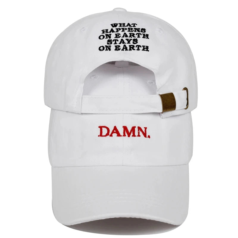 Tatiana Haven DAMN Embroidered Baseball Cap – Unisex Hip Hop Cotton Hat with Adjustable Strap