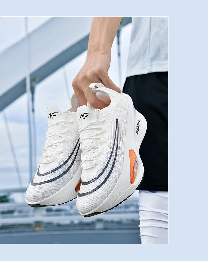 Casual Sneakers Air Cushion Running Shoes Jogging Marathon Men Sports Breathable Lightweight Comfortable Nonskid Leisure Sneaker