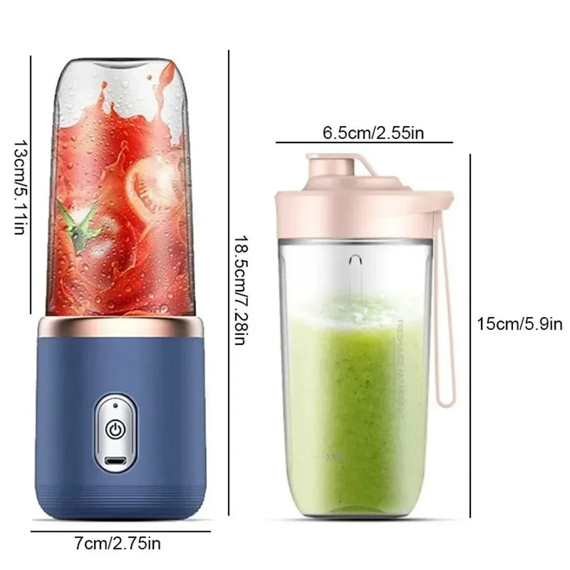 300mlPersonal Blender PortableMini Blender USB RechargeableSingle Serve Blender for Milkshakes and Smoothies Suitable for Travel
