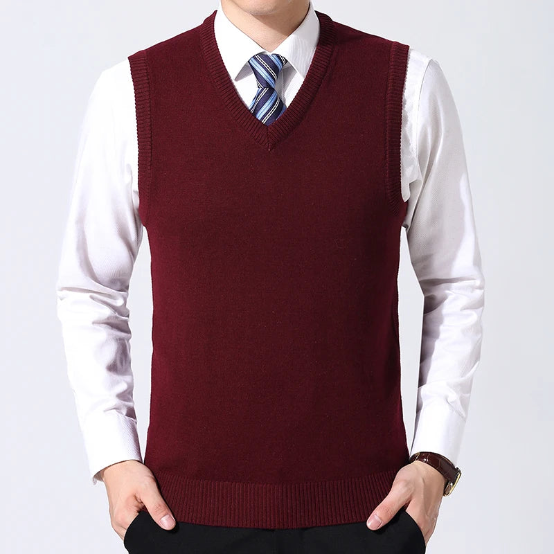 Tatiana Haven Men’s Casual Sweater Vest – Warm Knitted Outerwear for Autumn & Winter Comfort