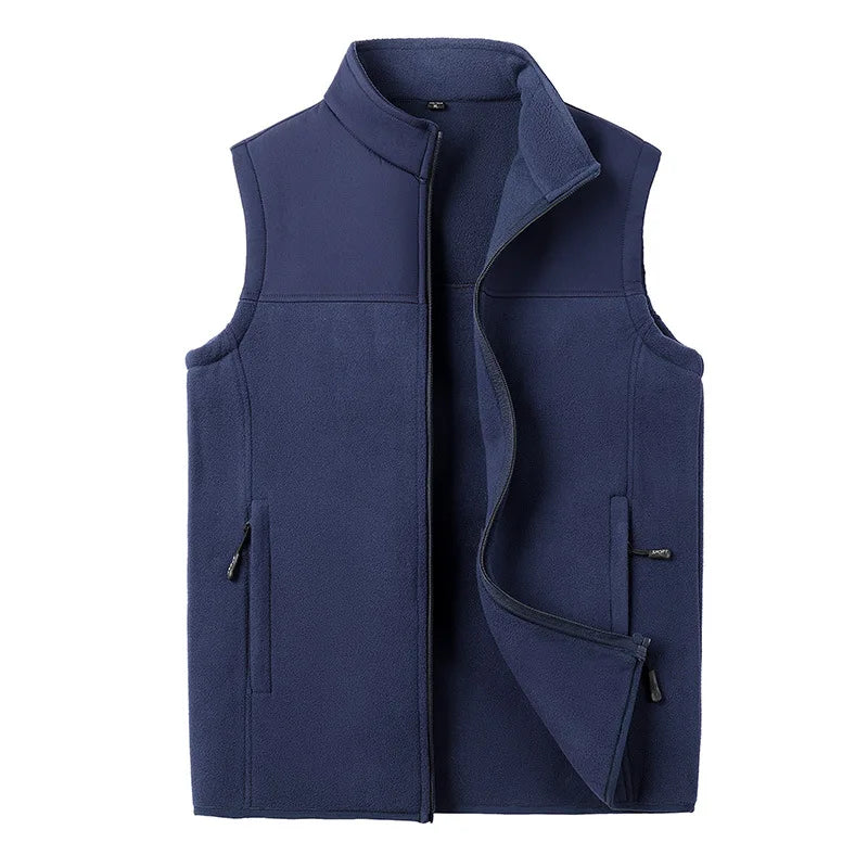 Tatiana Haven Men’s Fleece Winter Vest – Warm Casual Sleeveless Jacket with Zipper and Pockets