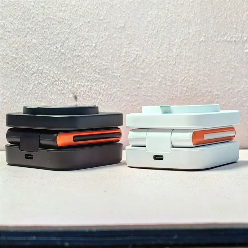 30W Wireless Charger iPhone 3in1 Magnetic Foldable Wireless Charging Station for iPhone 15 14 13 12 Pro Apple Watch 8 9 Airpods