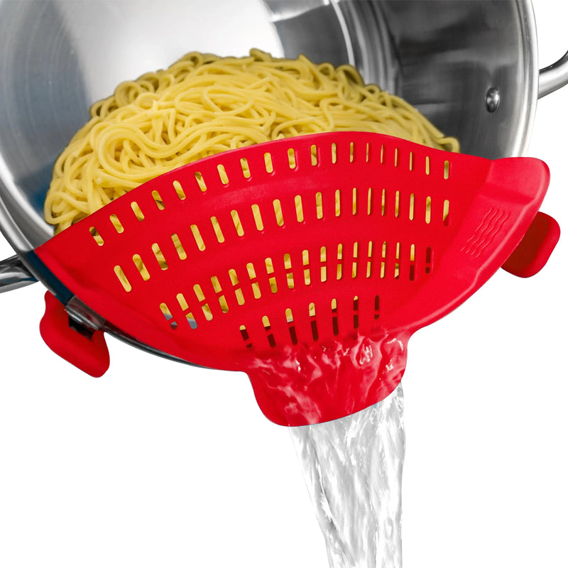1pc Strainer Silicone Pot Strainer Adjustable Silicone Clip On Strainer For Pots Pans And Bowls Kitchen Pot Strainer