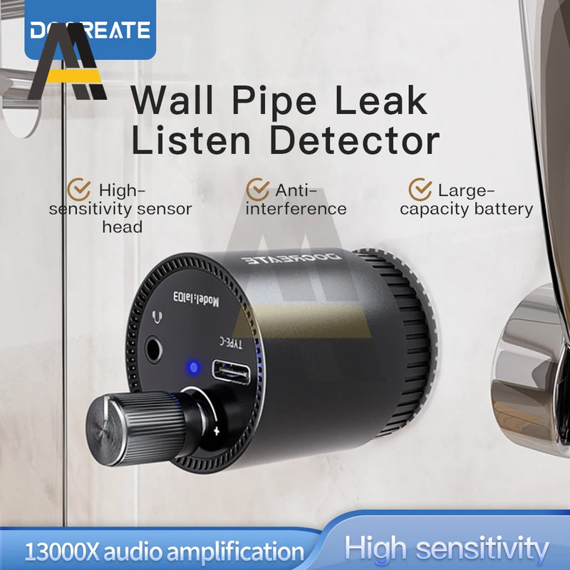 Water Leak Detector Multi-functional Sound Detector For Pipe Water Leak Suitable For Leak Detection Of Various Construction Pipe