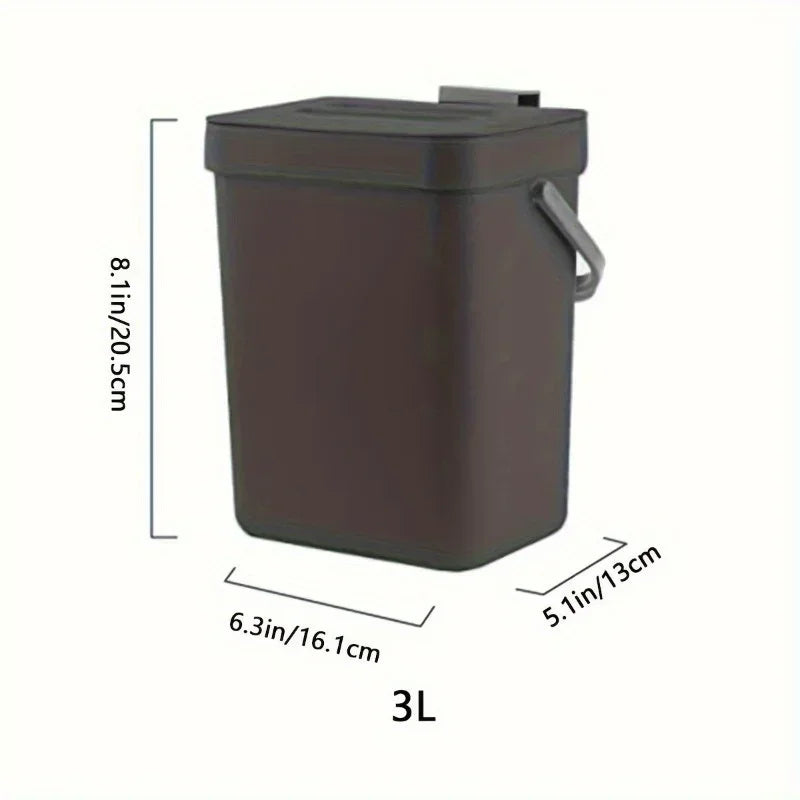 Kitchen Waste Bin Small Kitchen Compost Bin 3L Kitchen Waste Bin Household Countertop Container with Lid for Rubbish Composter