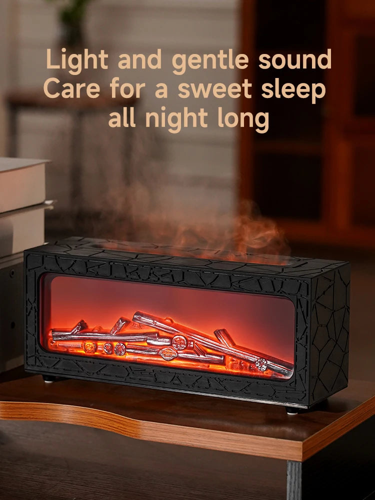 Air Humidifier Essential Oil Diffuser Flame Aroma Humidifier Home Room Fragrance Diffuser with Night Light Aromatherapy Diffuser