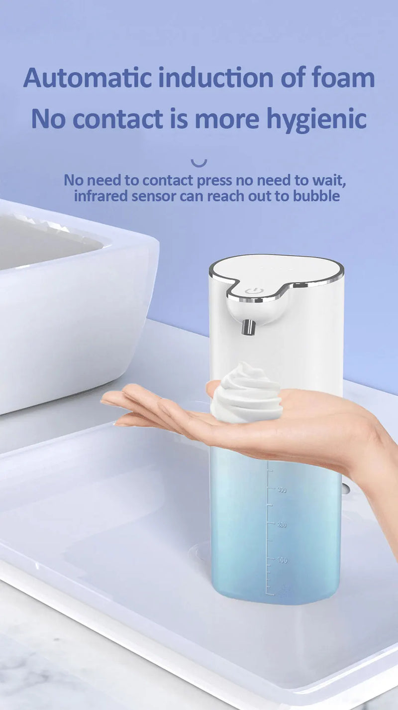 Automatic Soap Dispensers 400ml 4-Gears Adjustable Bathroom Smart Washing Hand Machine USB Rechargeable Touchless Hand Sanitizer