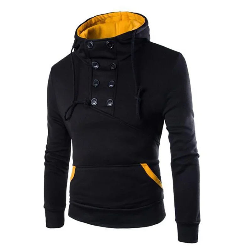 Men’s Slim Fit Hoodie – Fleece Pullover Sweatshirt for Spring and Autumn Casual Wear