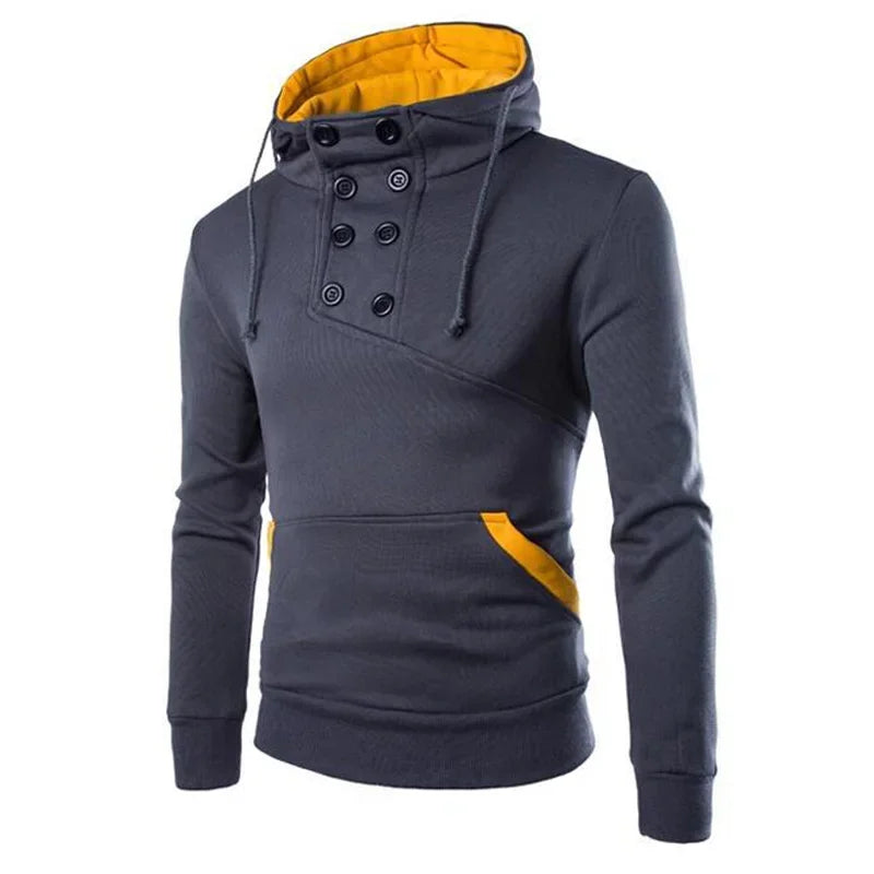 Men’s Slim Fit Hoodie – Fleece Pullover Sweatshirt for Spring and Autumn Casual Wear