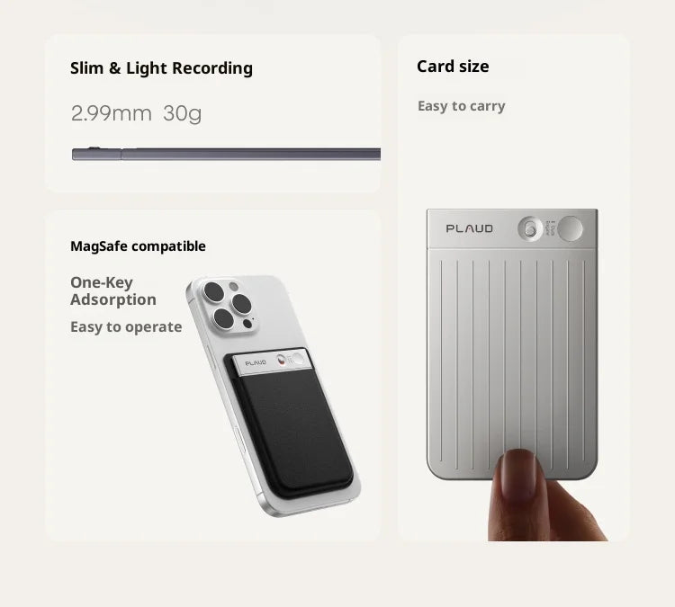 Plaud Note AI Minutes Device AI-Powered Meeting Summary from Voice Recorder Transcription  Dual Recording Mode lightweight 64GB