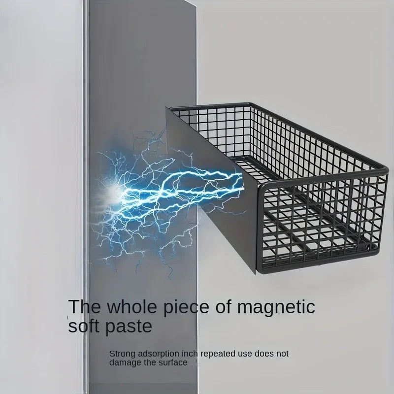 1pc Strong Magnetic Spice Rack-No-Drill,Space-Saving Kitchen Organizer for Refrigerator & Microwaves with Super Magnetic Suction