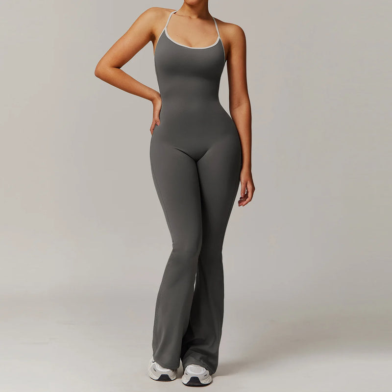 Yoga Set V Jumpsuit Gym Set Women Training Yoga Suit Sportswear Women Sports Jumpsuit Fitness Workout Bodysuits Sexy Back